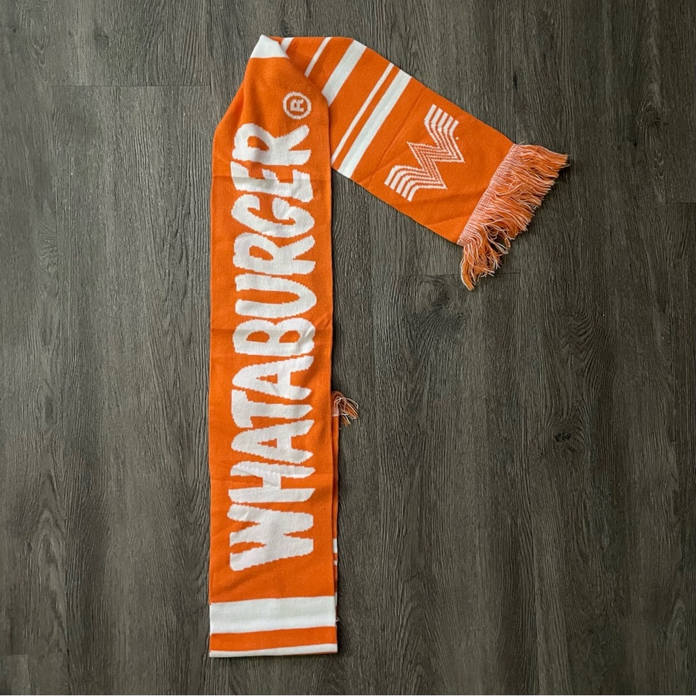 Whataburger Orange and White Winter Scarf